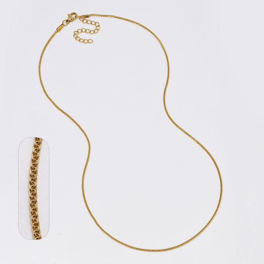 SSMN3375 - Steel 47cm + 5cm foxtail chain necklace