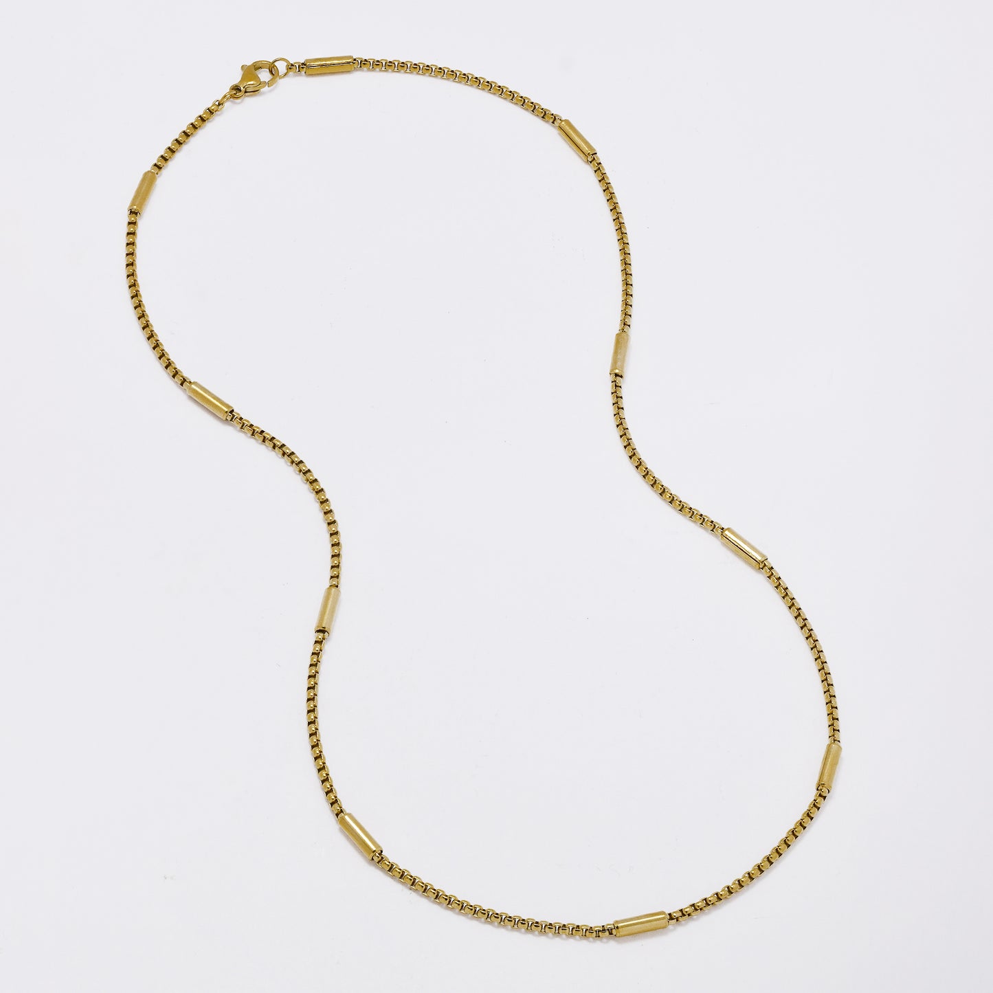 SSMN3388 - Steel 2-Pack 47cm x 2mm rolo bar chain necklace