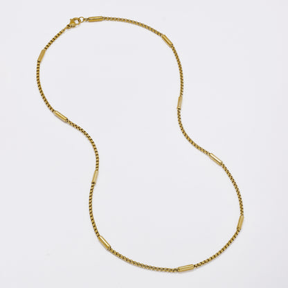 SSMN3388 - Steel 2-Pack 47cm x 2mm rolo bar chain necklace