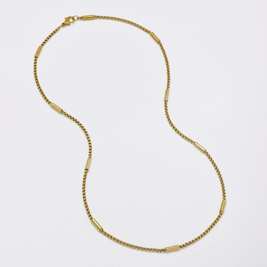 SSMN3388 - Steel 2-Pack 47cm x 2mm rolo bar chain necklace