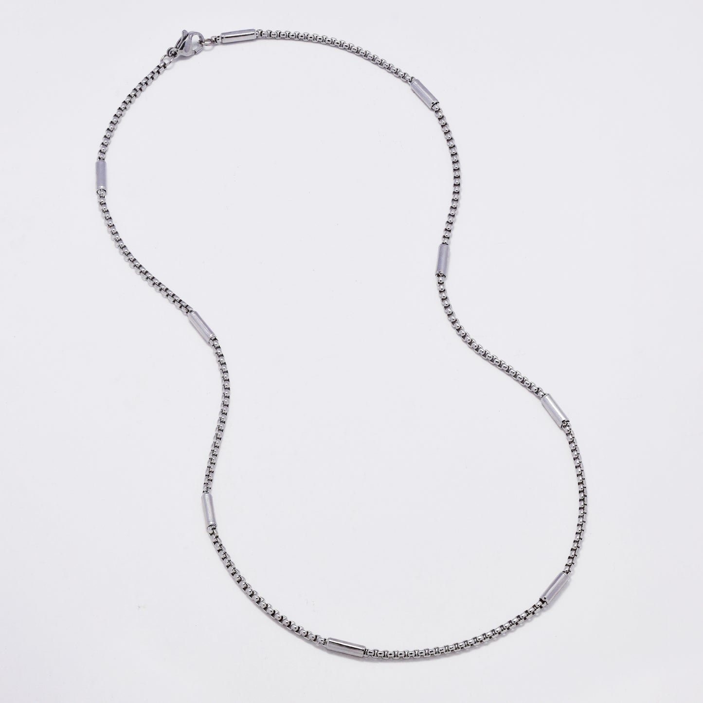 SSMN3388 - Steel 2-Pack 47cm x 2mm rolo bar chain necklace
