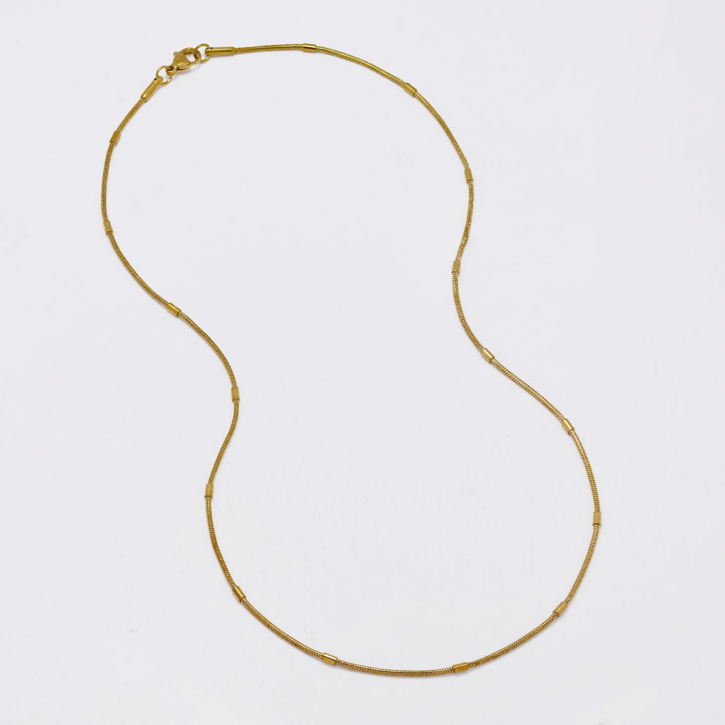 SSMN3392 - Steel 2-Pack 45cm x 1.2mm round bar snake chain necklace