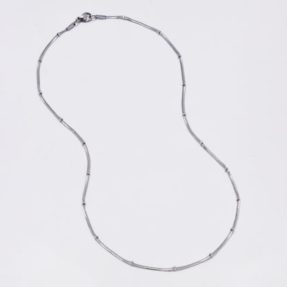 SSMN3394 - Steel 2-Pack 50cm x 1.5mm beaded herringbone chain necklace