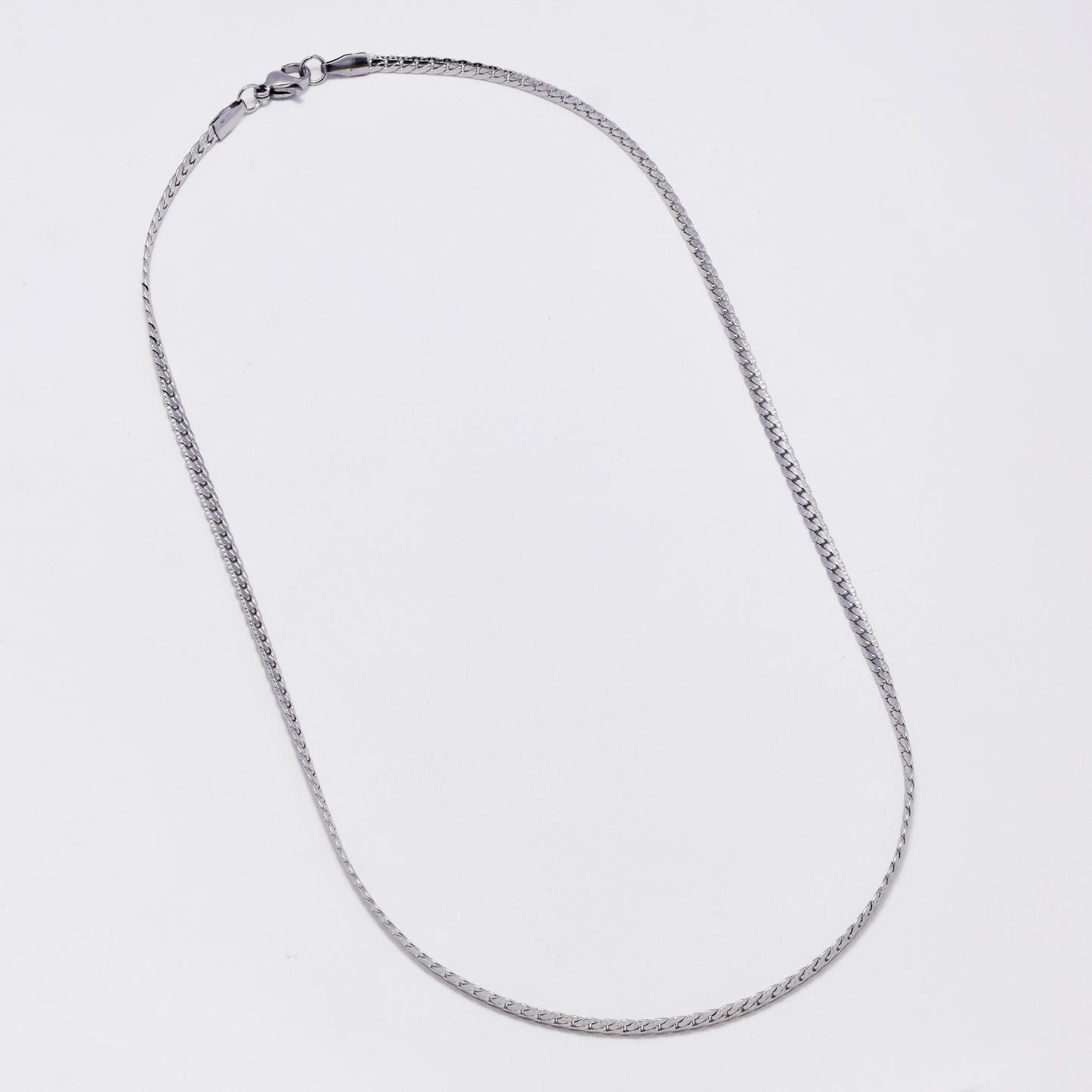 SSMN3396 - Steel 2-Pack 45cm x 3mm textured tight curb chain necklace