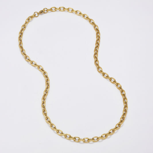 SSMN3399 - Steel 45cm x 5mm textured cable chain necklace