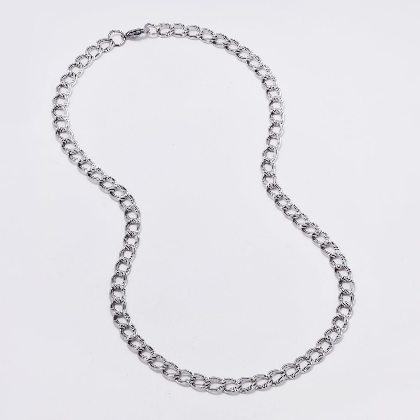 SSMN3401 - Steel 45cm x 6mm double cable chain necklace