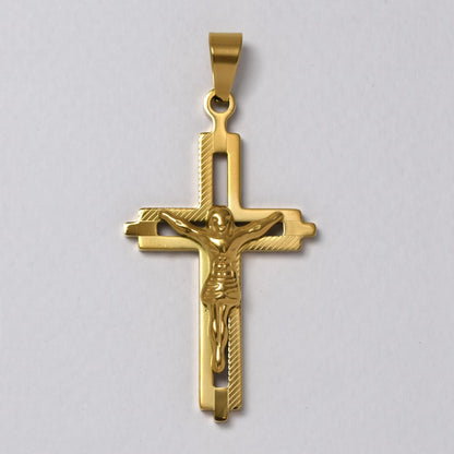 Buy 1 get 1 FREE - Stainless steel crucifix pendant - SSMP2952