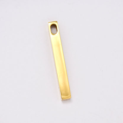 SSMP2977 - Steel 40mm x 5mm rectangular bar pendant