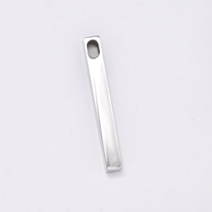 SSMP2977 - Steel 40mm x 5mm rectangular bar pendant