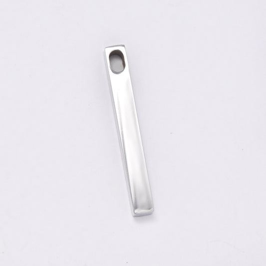 SSMP2977 - Steel 40mm x 5mm rectangular bar pendant