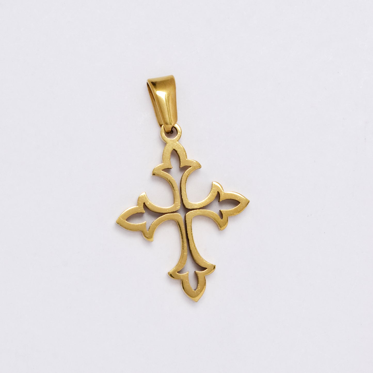 SSMP3048 - Steel 27mm x 16mm cutout cross pendant