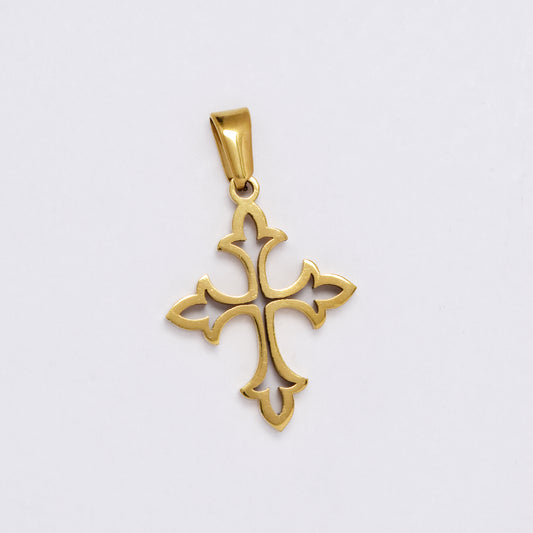 SSMP3048 - Steel 27mm x 16mm cutout cross pendant