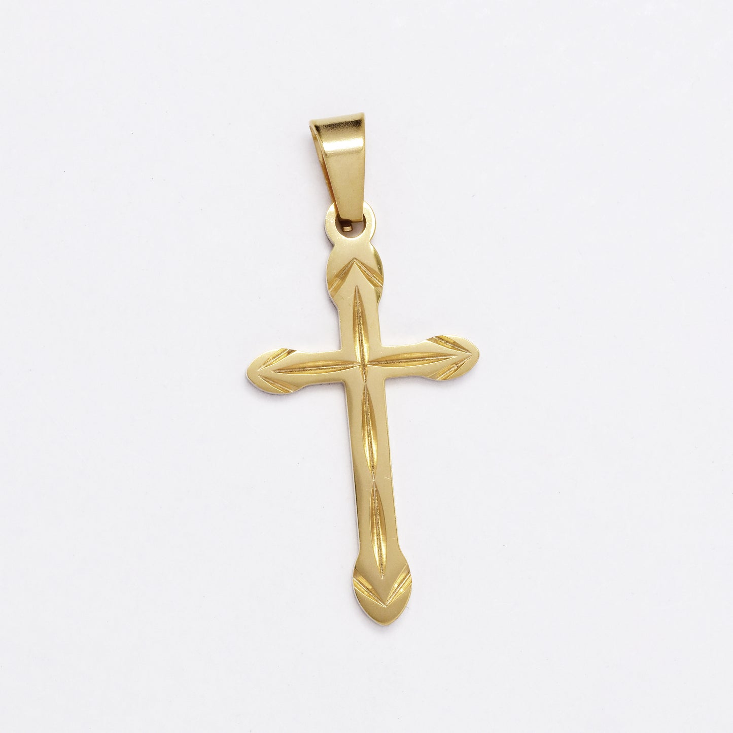 SSMP3134 - Steel 36mm x 17mm cross pendant