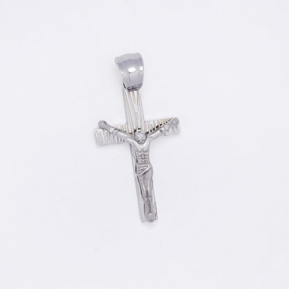 SSMP3256 - Steel 26mm x 13mm crucifix pendant