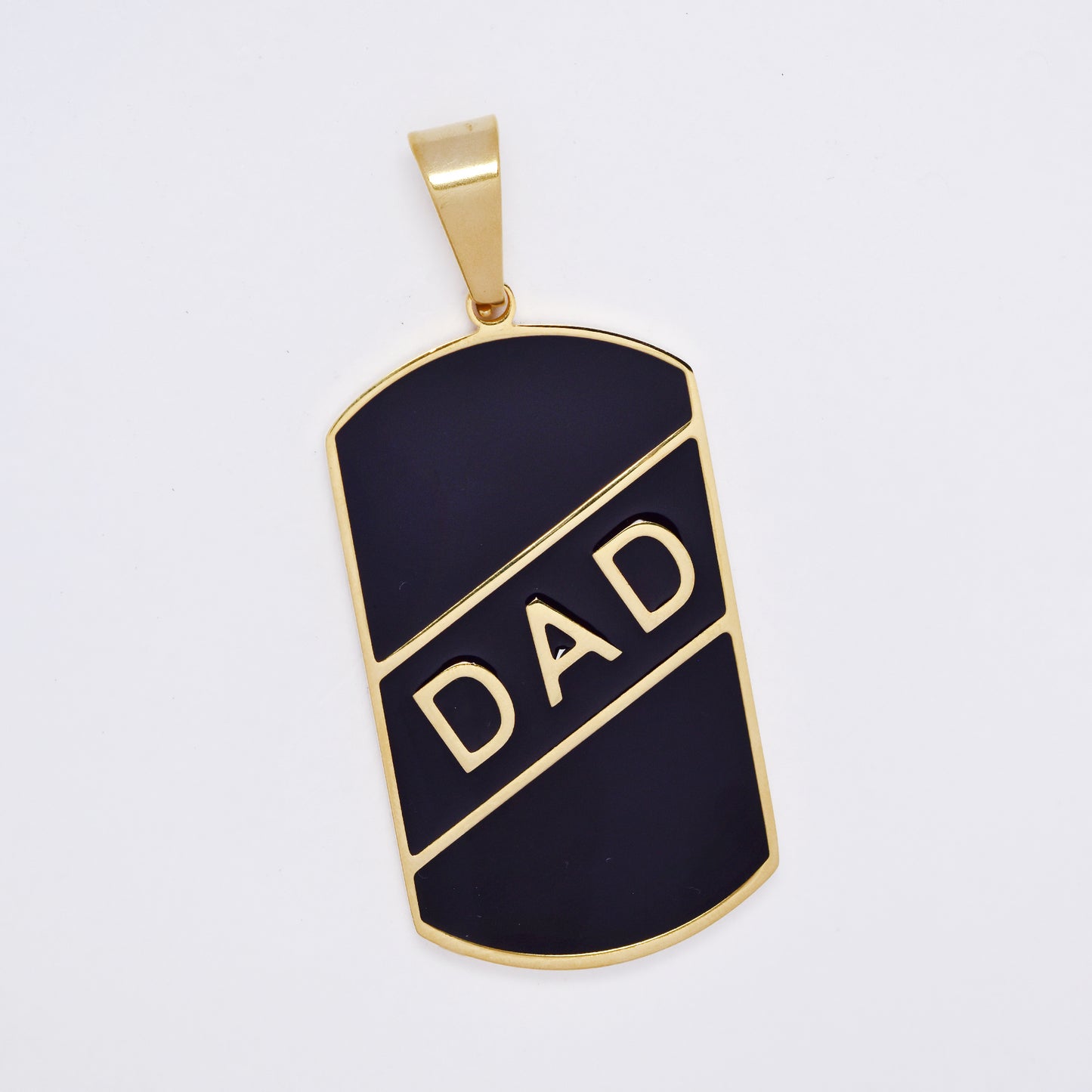 SSMP3290 - Steel 38mm x 21mm DAD dog tag pendant