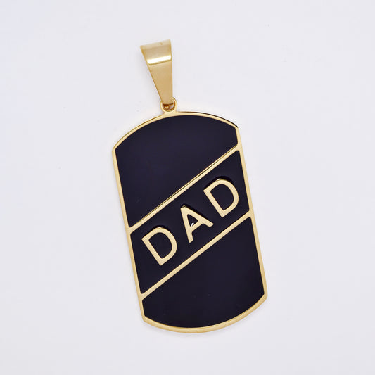 SSMP3290 - Steel 38mm x 21mm DAD dog tag pendant