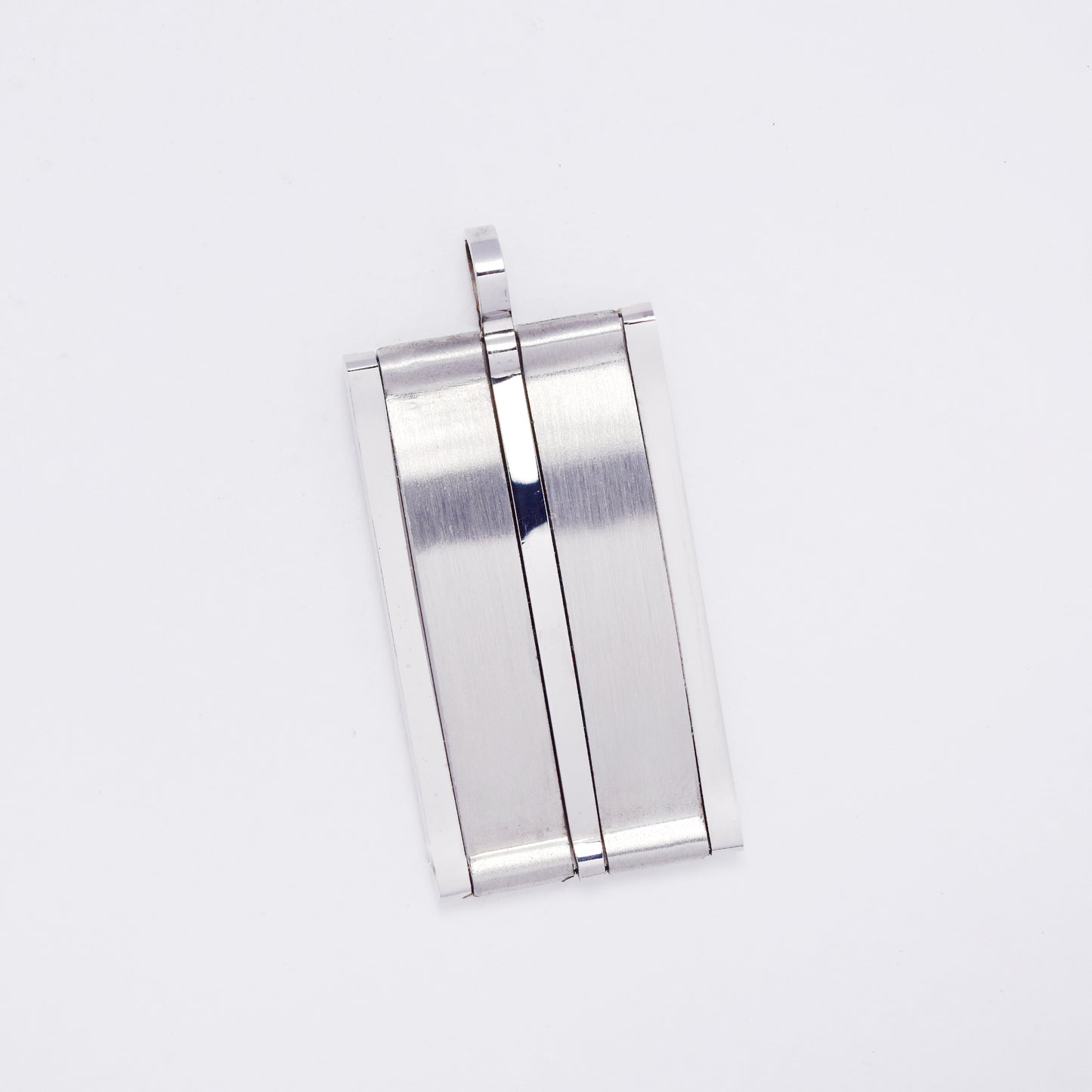 SSMP3301 - Steel 37mm x 17mm rectangular disk pendant