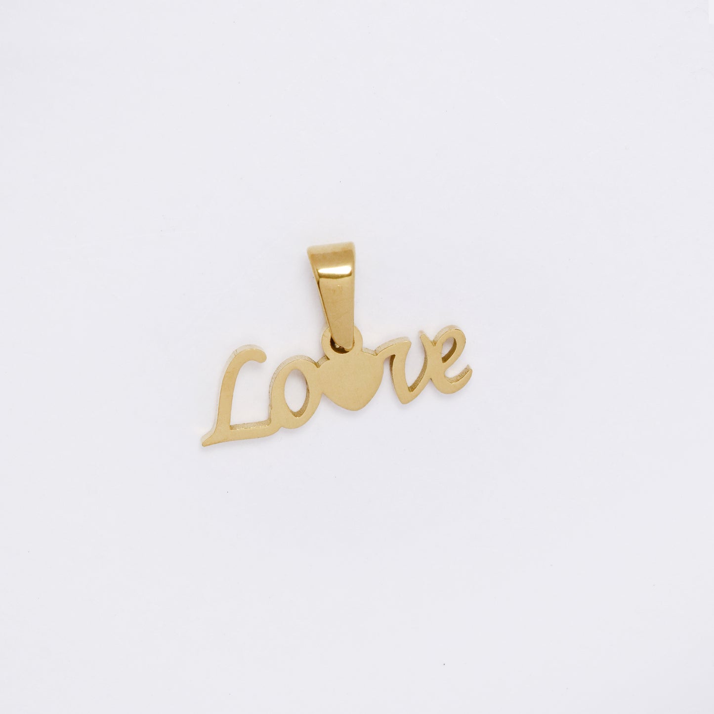 SSMP3434 - Steel 6mm x 12mm Love pendant