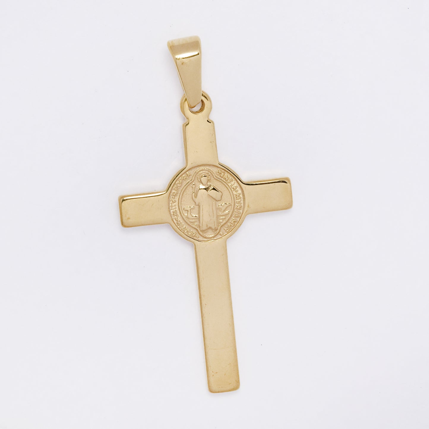 SSMP3437 - Steel 38mm x 22mm INRI cross pendant