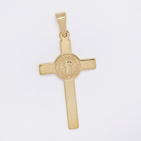 SSMP3437 - Steel 38mm x 22mm INRI cross pendant