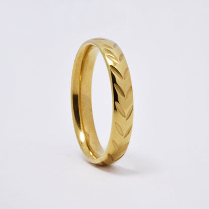 SSMR3087 - Steel 4mm chevron pattern band