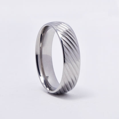 SSMR3088- Steel 6mm diagonal line band