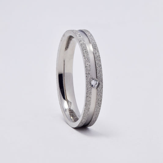 SSMR3099 - Steel 4mm glitter & CZ band