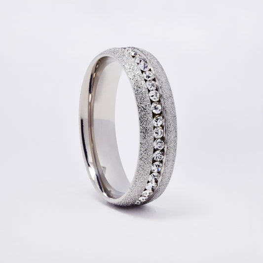 SSMR3103 - Steel 6mm CZ iced band
