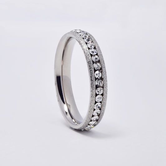 SSMR3104 - Steel 4mm CZ iced band