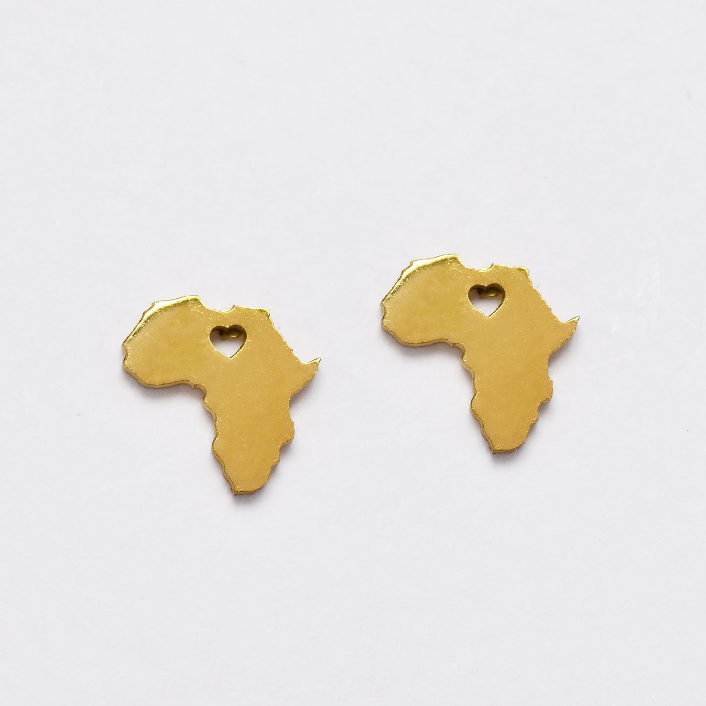 SSMST3046 - Steel layered Africa map necklace and earring set