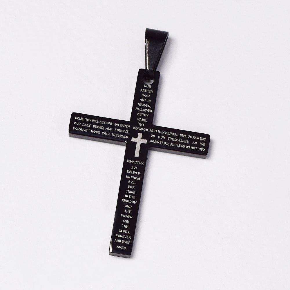 Buy 1 get 1 FREE - Stainless steel prayer cross pendant - SSP3388