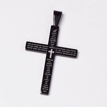 Buy 1 get 1 FREE - Stainless steel prayer cross pendant - SSP3388