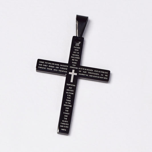 Buy 1 get 1 FREE - Stainless steel prayer cross pendant - SSP3388