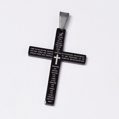 Buy 1 get 1 FREE - Stainless steel prayer cross pendant - SSP3388