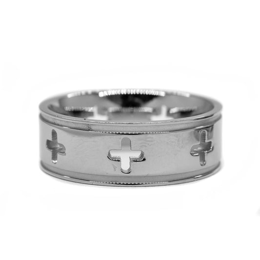 Stainless steel cutout cross ring Size: T - SSR2124