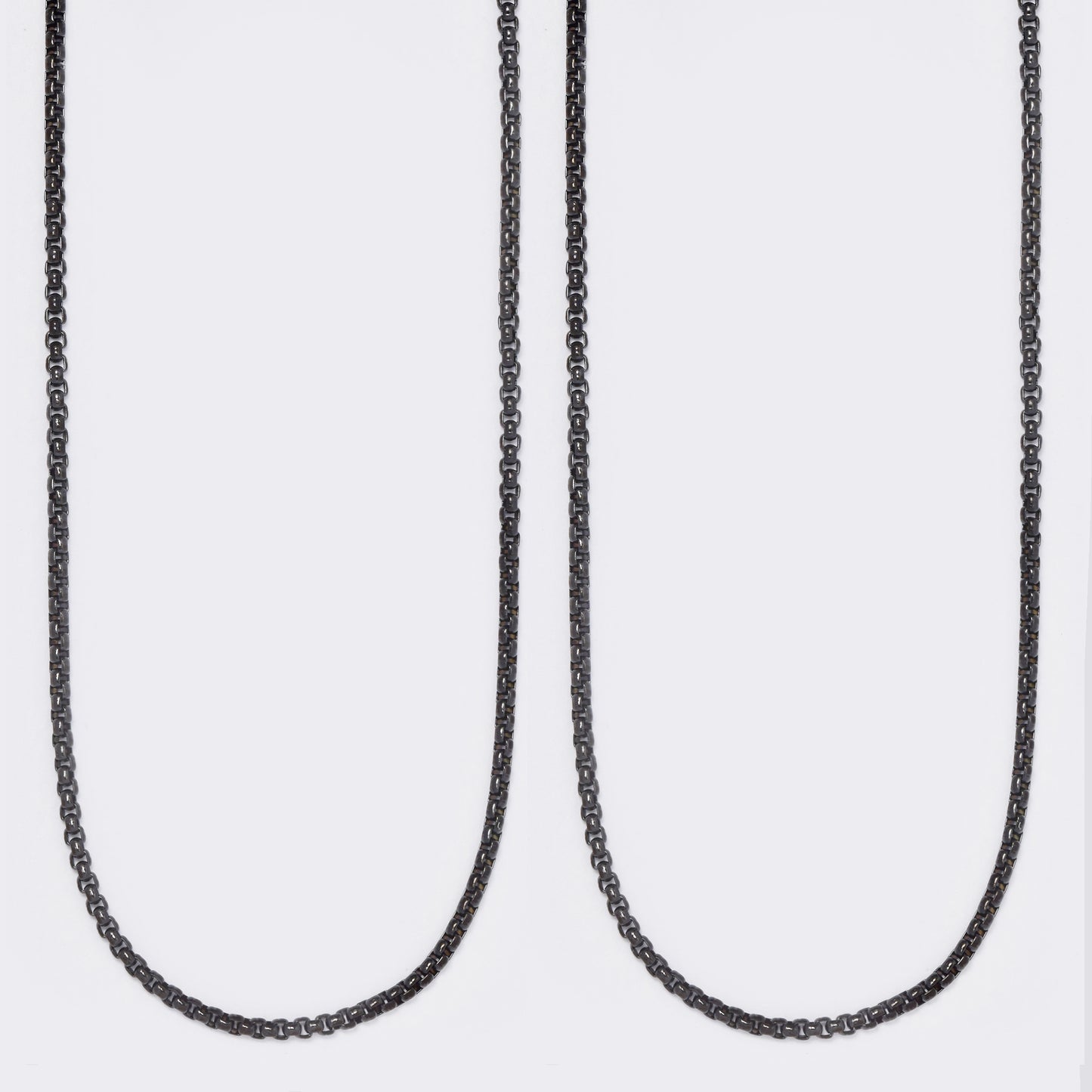 Buy 1 get 1 FREE - Stainless steel 2 pack 2mm x 60cm round box chain - SSROUNDBOX-2X60