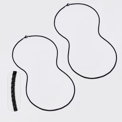 Buy 1 get 1 FREE - Stainless steel 2 pack 2mm x 60cm round box chain - SSROUNDBOX-2X60