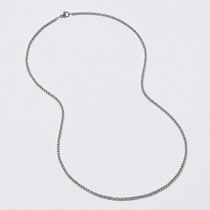 Stainless steel 2 pack 2mm x 60cm round box chain - SSROUNDBOX-2X60