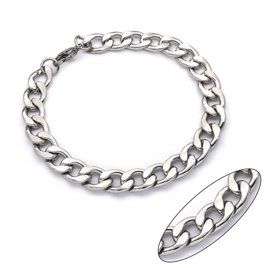 Stainless steel curb bracelet 22cm x 9.5mm - SSVB7912