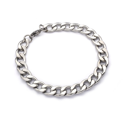 Stainless steel curb bracelet 22cm x 9.5mm - SSVB7912