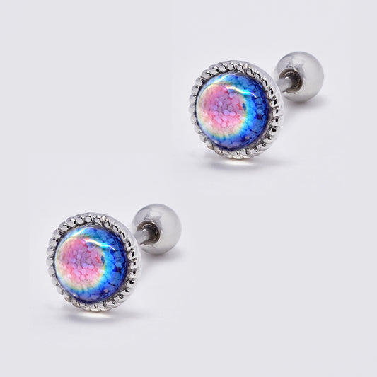 2 Pack Stainless steel galaxy twist frame piercing - SSVBJ6129-BL