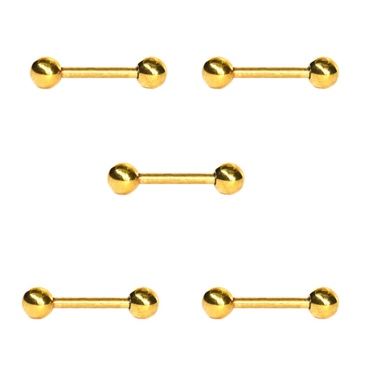 5 Pack stainless steel bar and ball end bridge piercing - SSVBJ6132