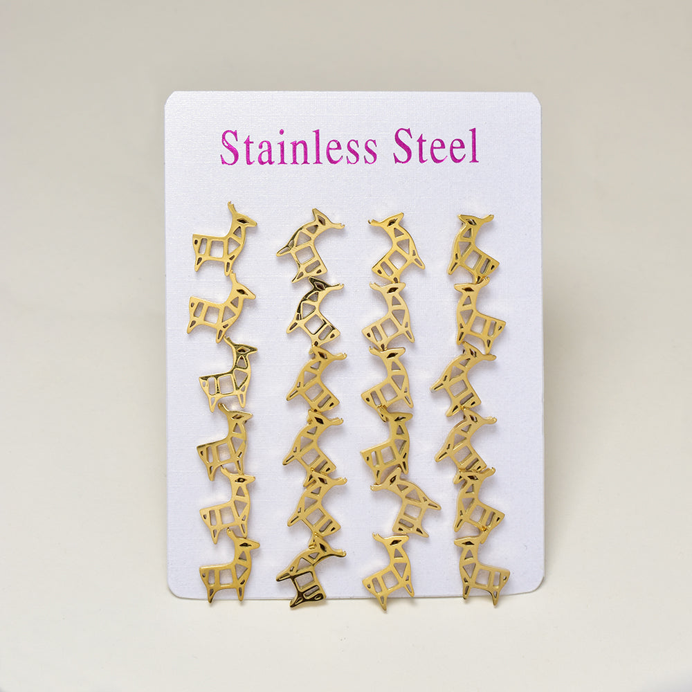 Stainless steel 12 pack cutout llama studs - SSVE9650