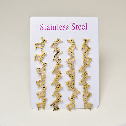 Stainless steel 12 pack cutout llama studs - SSVE9650