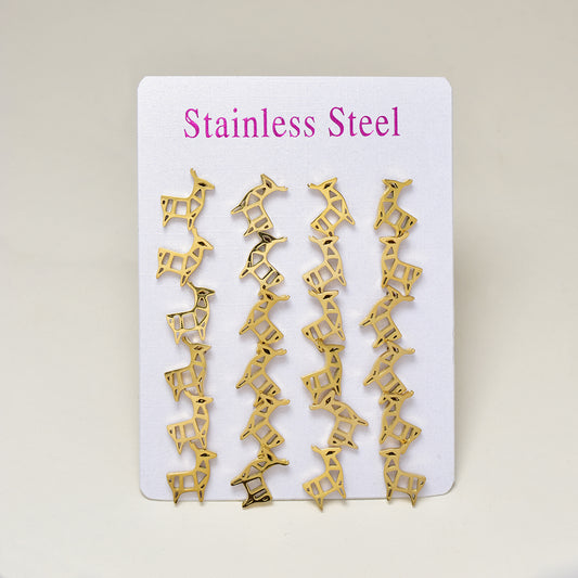 Stainless steel 12 pack cutout llama studs - SSVE9650