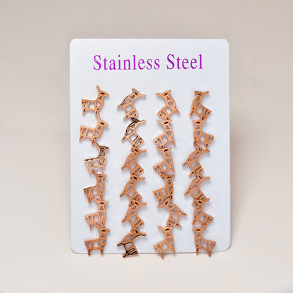 Stainless steel 12 pack cutout llama studs - SSVE9650