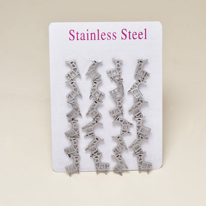 Stainless steel 12 pack cutout llama studs - SSVE9650
