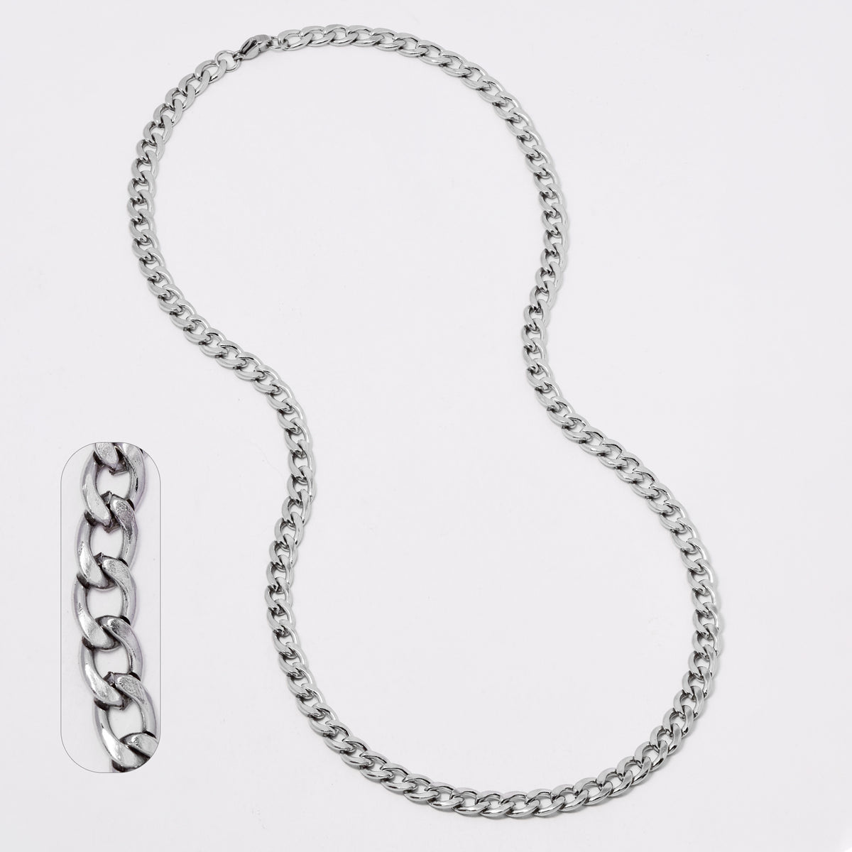 Stainless steel 6mm x 55cm curb chain - SSVN7902