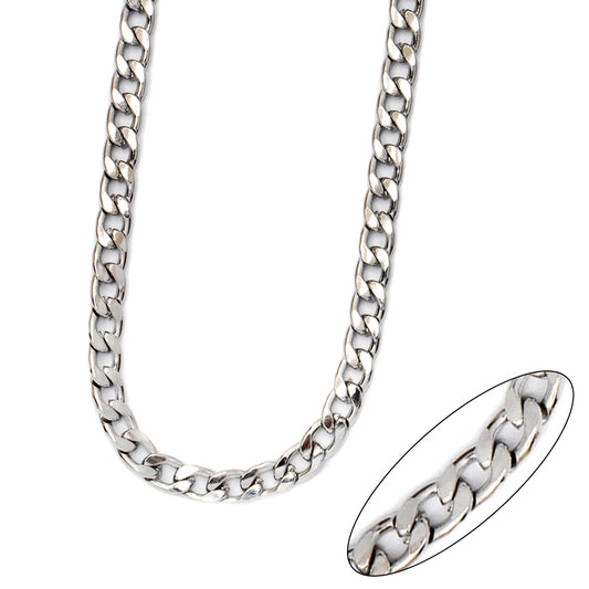 Stainless steel 6mm x 55cm curb chain - SSVN7902
