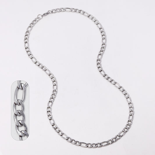 Stainless steel 6mm x 55cm figaro chain - SSVN7903